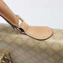 CELINE Macadam Canvas Hand Bag PVC Beige Gold Auth mr2906-14