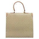 CELINE Macadam Canvas Hand Bag PVC Beige Gold Auth mr2906-3