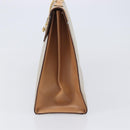 CELINE Macadam Canvas Hand Bag PVC Beige Gold Auth mr2906-4