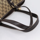 GUCCI GG Canvas Web Sherry Line Tote Bag Beige Gold 137396 Auth mr2909-7