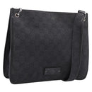 GUCCI GG Canvas Shoulder Bag Black 91762 Auth mr2911-1