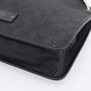 GUCCI GG Canvas Shoulder Bag Black 91762 Auth mr2911-10