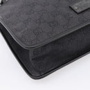 GUCCI GG Canvas Shoulder Bag Black 91762 Auth mr2911-11
