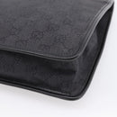 GUCCI GG Canvas Shoulder Bag Black 91762 Auth mr2911-12