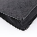 GUCCI GG Canvas Shoulder Bag Black 91762 Auth mr2911-13