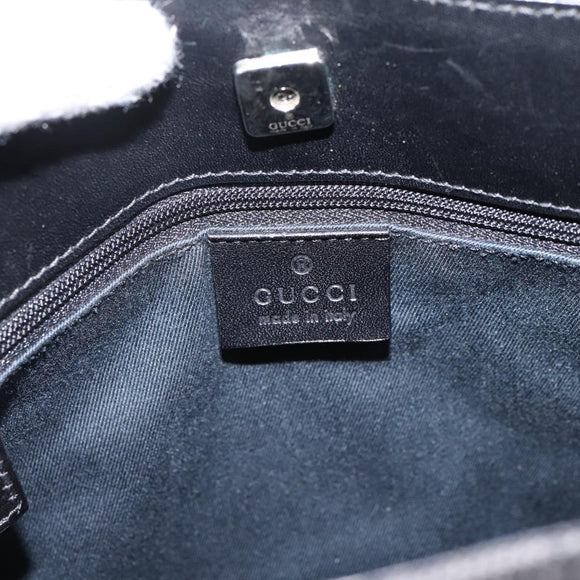 GUCCI GG Canvas Shoulder Bag Black 91762 Auth mr2911