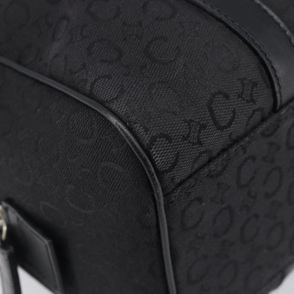 CELINE C Macadam Canvas Hand Bag Black Silver Auth mr2912