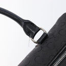 CELINE C Macadam Canvas Hand Bag Black Silver Auth mr2912-16