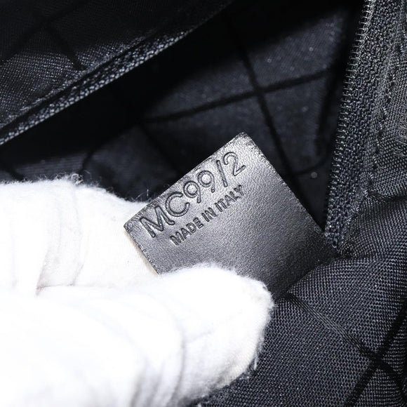 CELINE C Macadam Canvas Hand Bag Black Silver Auth mr2912