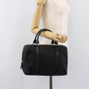 CELINE C Macadam Canvas Hand Bag Black Silver Auth mr2912-24