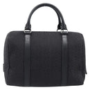 CELINE C Macadam Canvas Hand Bag Black Silver Auth mr2912-3