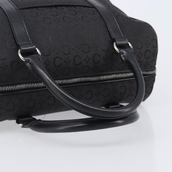 CELINE C Macadam Canvas Hand Bag Black Silver Auth mr2912