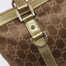 GUCCI GG Canvas Hand Bag Beige Gold 141470 Auth mr2913-15