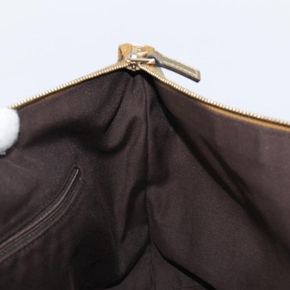 GUCCI GG Canvas Hand Bag Beige Gold 141470 Auth mr2913