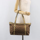 GUCCI GG Canvas Hand Bag Beige Gold 141470 Auth mr2913-25
