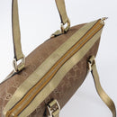 GUCCI GG Canvas Hand Bag Beige Gold 141470 Auth mr2913-6