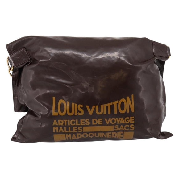 LOUIS VUITTON Raindrop Bethus Shoulder Bag Patent Brown LV Auth mr2916A