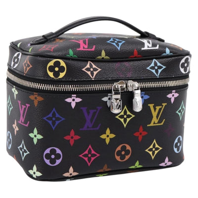 LOUIS VUITTON Monogram Multicolor Nice Mini Pouch Black M13747 LV Auth mr2917SM