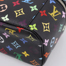 LOUIS VUITTON Monogram Multicolor Nice Mini Pouch Black M13747 LV Auth mr2917SM-12