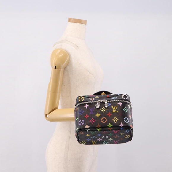 LOUIS VUITTON Monogram Multicolor Nice Mini Pouch Black M13747 LV Auth mr2917SM