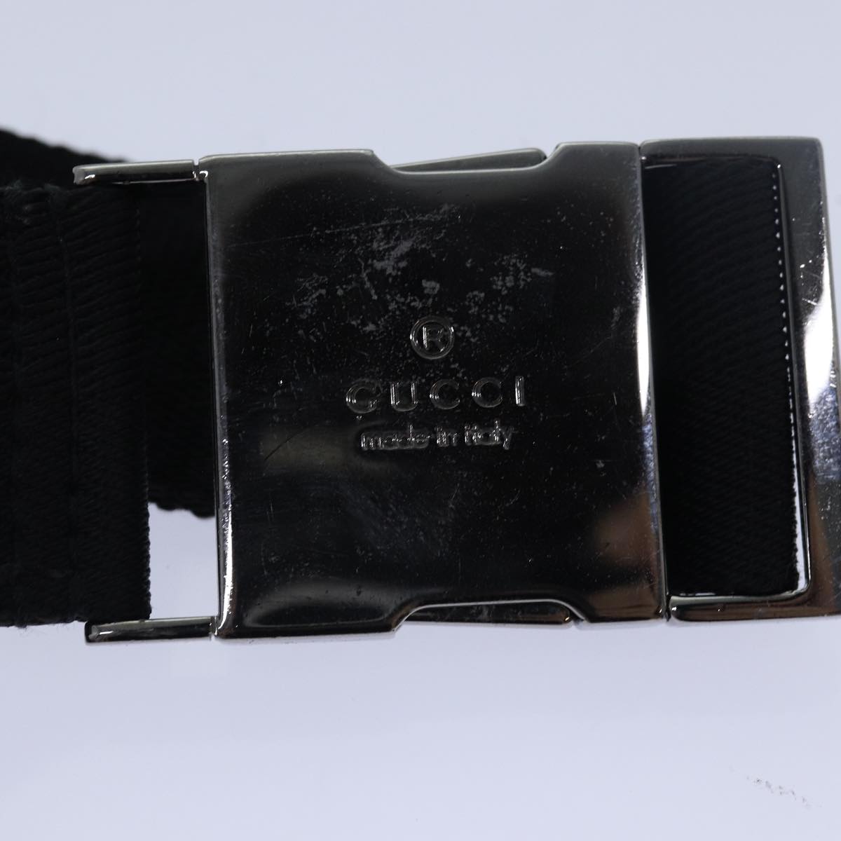 GUCCI GG Canvas Waist bag Black 28566 Auth mr292