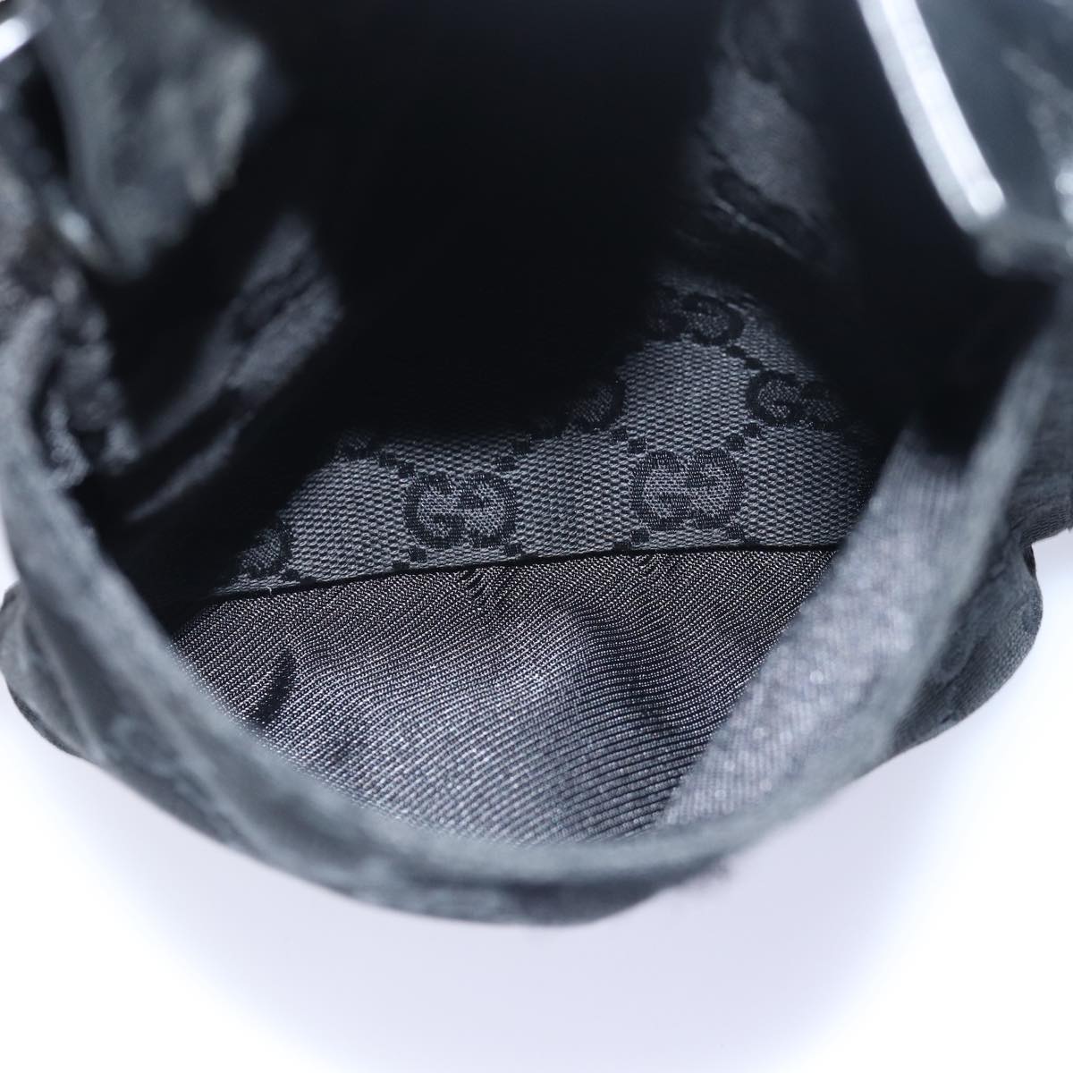 GUCCI GG Canvas Waist bag Black 28566 Auth mr292