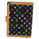 LOUIS VUITTON Monogram Multicolor Agenda PM Planner Black R20895 LV Auth mr2920V-2