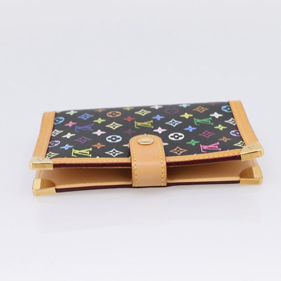 LOUIS VUITTON Monogram Multicolor Agenda PM Planner Black R20895 LV Auth mr2920V