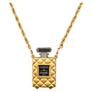 CHANEL Necklace Metal Gold Tone CC Auth mr2922-1