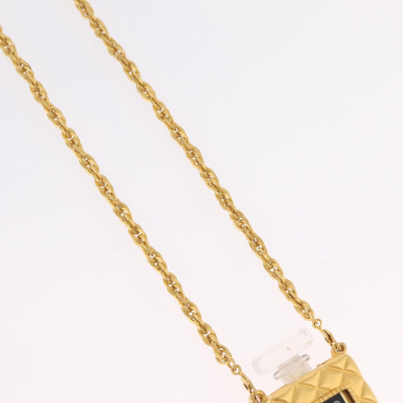 CHANEL Necklace Metal Gold Tone CC Auth mr2922