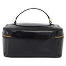 GUCCI Bamboo Vanity bag Cosmetic Pouch Patent Black 032 200159 0150 Auth mr2924-2
