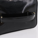 GUCCI Bamboo Vanity bag Cosmetic Pouch Patent Black 032 200159 0150 Auth mr2924-7