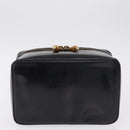 GUCCI Bamboo Vanity bag Cosmetic Pouch Patent Black 032 200159 0150 Auth mr2924-5
