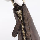 GUCCI Diamante Horsebit Shoulder Bag Canvas Beige Gold Tone Auth mr2925V-10