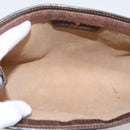 GUCCI GG Supreme Web Sherry Line Clutch Bag PVC Beige Gold 89 01 032 Auth mr2926-10