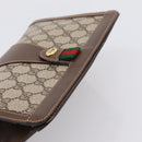 GUCCI GG Supreme Web Sherry Line Clutch Bag PVC Beige Gold 89 01 032 Auth mr2926-5