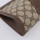 GUCCI GG Supreme Web Sherry Line Clutch Bag PVC Beige Gold 89 01 032 Auth mr2926-14