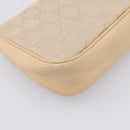 GUCCI GG Canvas Bamboo Hand Bag Beige Silver 001 3870 Auth mr2927A-13