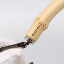 GUCCI GG Canvas Bamboo Hand Bag Beige Silver 001 3870 Auth mr2927A-14