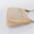 GUCCI GG Canvas Bamboo Hand Bag Beige Silver 001 3870 Auth mr2927A-5