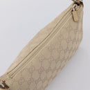 GUCCI GG Canvas Bamboo Hand Bag Beige Silver 001 3870 Auth mr2927A-6