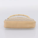 GUCCI GG Canvas Bamboo Hand Bag Beige Silver 001 3870 Auth mr2927A-9