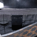 CELINE Macadam Canvas Shoulder Bag PVC Black Gold Tone Auth mr2929A-19