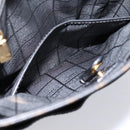 CELINE Macadam Canvas Shoulder Bag PVC Black Gold Tone Auth mr2929A-24