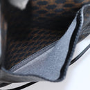 CELINE Macadam Canvas Shoulder Bag PVC Black Gold Tone Auth mr2929A-25