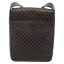 CELINE Macadam Canvas Shoulder Bag PVC Black Gold Tone Auth mr2929A-2