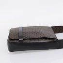 CELINE Macadam Canvas Shoulder Bag PVC Black Gold Tone Auth mr2929A-4