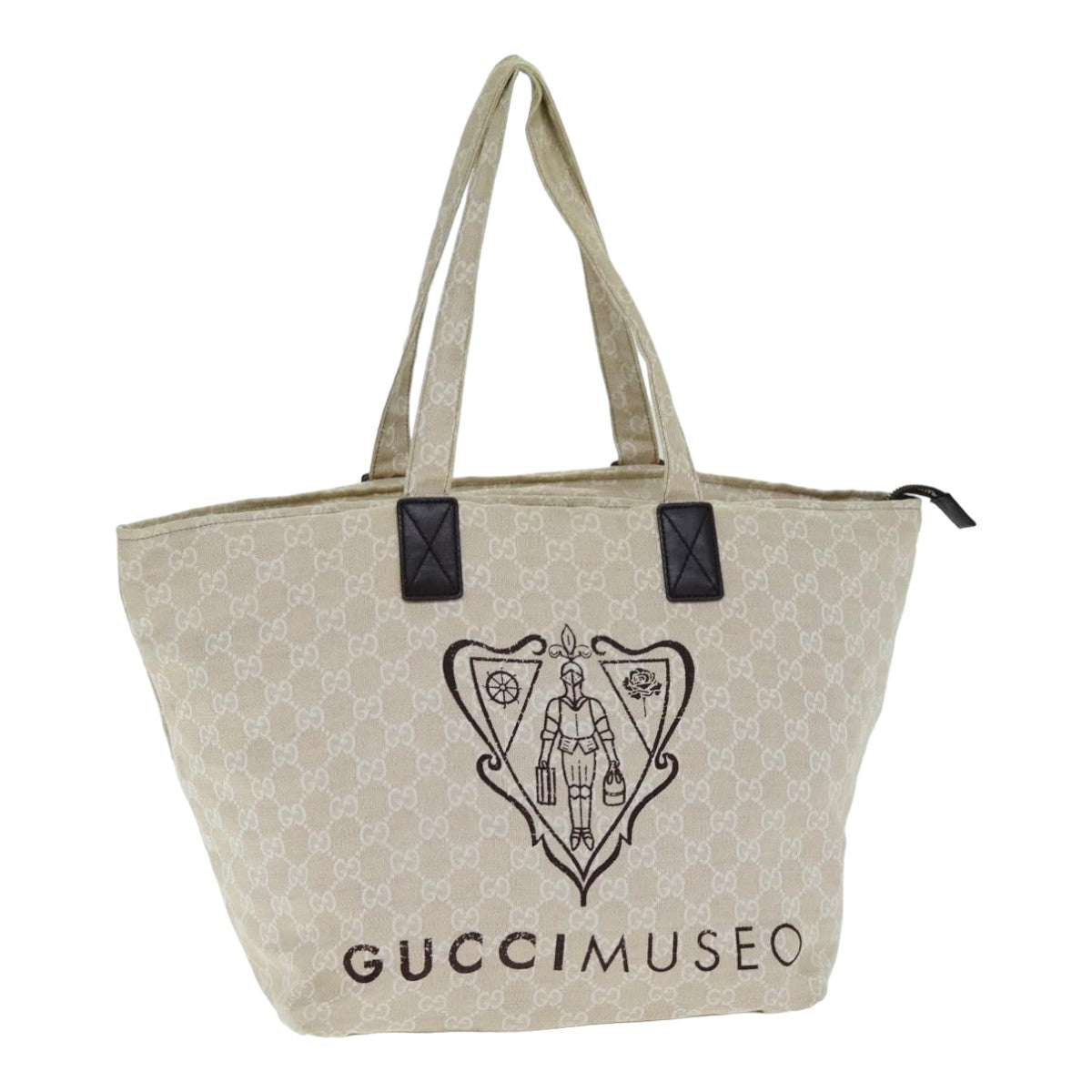 GUCCI Tote Bag Canvas Beige 283416 Auth mr293