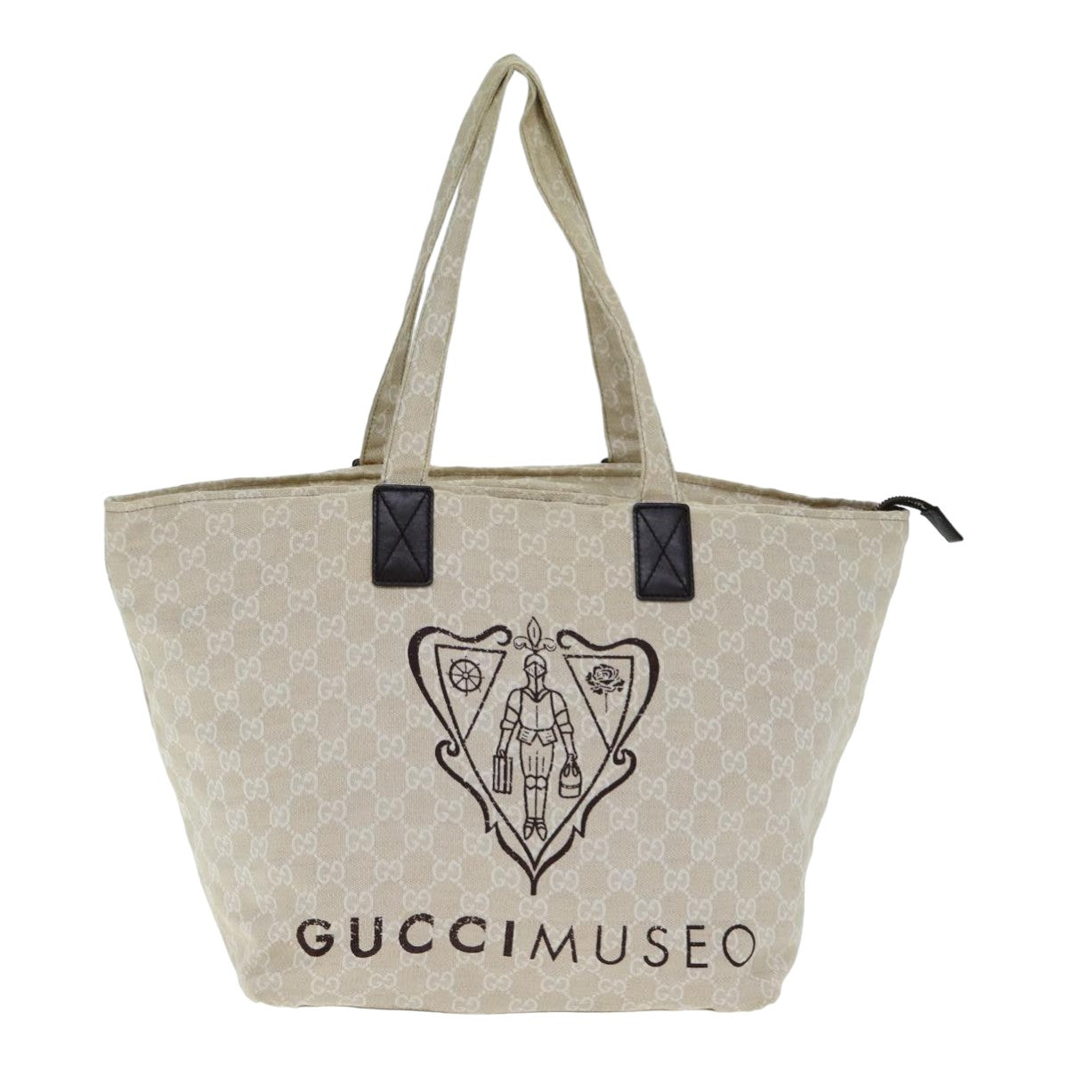 GUCCI Tote Bag Canvas Beige 283416 Auth mr293