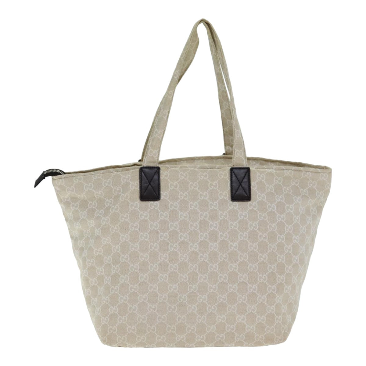 GUCCI Tote Bag Canvas Beige 283416 Auth mr293